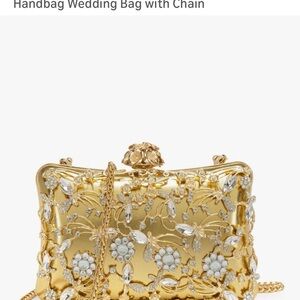 Elegant Gold Embellished Clutch